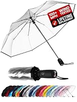Repel Windproof Travel Umbrella - Compact & Withstands Winds up to 100MPH, Strongest Premium Auto Folding Umbrella for Rain and Sun - Durable, Light & Portable for Women & Men, Fits Backpack & Cars