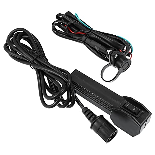 X AUTOHAUX 12V ATV UTV Rubber Winch Corded Hand Controller Remote Control Kit Rocker Switch Universal Winch Remote Control Switch
