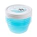 Produktbild keeeper Tiefkühldosenset 5-teilig, Wiederbeschreibbarer Deckel, 5 x 500 ml, Ø 14 x 6 cm, Mia Polar, Eisblau Transparent