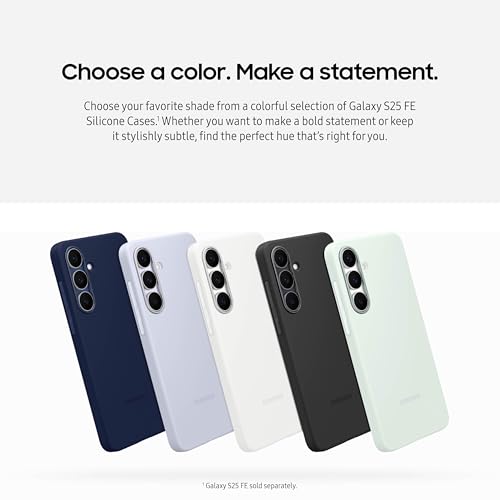 Image of SAMSUNG Galaxy S25 FE Silicone Phone Case, Protective, Functional, Comfortable, Colorful, Easy to Hold, US Version, Black