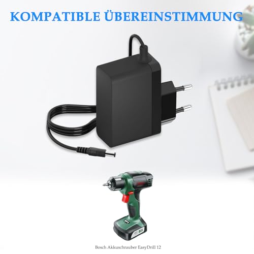 Ladegerät für Bosch Garden Bosch Akkuschrauber EasyDrill 12 Ersetzen Sie das Original 1600A01P1P Ladekable Netzteil 1,8 m Kabellänge