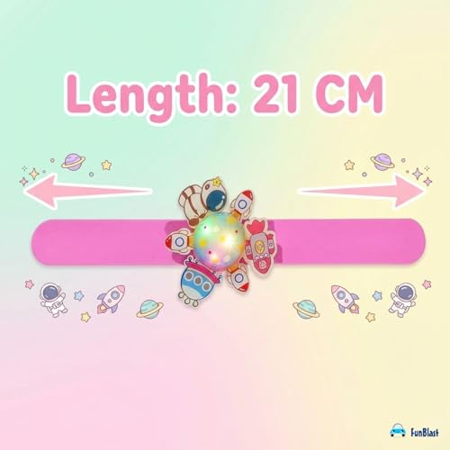 Image of FunBlast Space Wrist Band for Kids - Kids Wrist Bands for Boys and Girls, Slap Band Cute Bracelet with LED Light Up, Return Gift for Kid