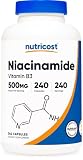 Nutricost Niacinamide (Vitamin B3) 500mg, 240 Capsules, Flush Free