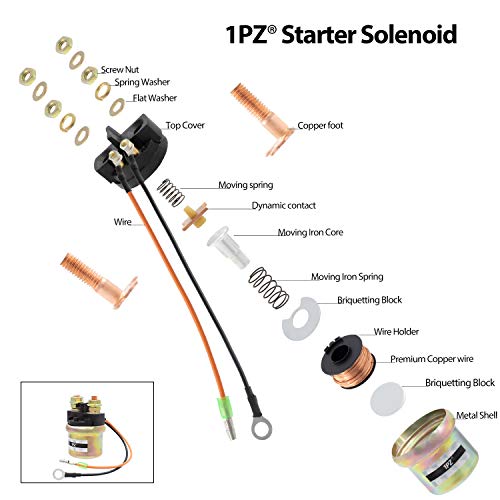 1PZ MO5-S01 Starter Relay Solenoid Replacement for Yamaha Waverunner 500 650 700 GP1200 GP760 SJ650 WJ500 Mercury Outboard 30hp 40hp 50hp - Thumbnail 3