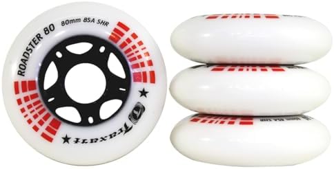 Jogo de Rodas Traxart Fitness Roadster 80mm/85A - Branco