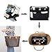 ZTUJO Purse Organizer Insert, Felt Bag Organizer with Metal Zipper, Handbag & Tote Shaper, For Speedy Neverfull Tote, 7 Sizes(Slender Medium,Ebony)