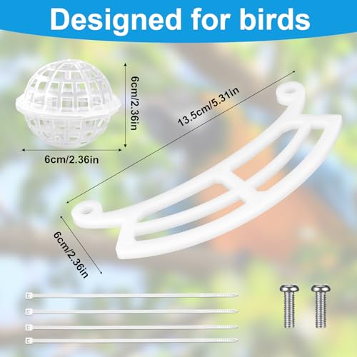 Image of Bird Feeder Perch, Bird Perch Extension with Suet Ball Compatible with Extension Perch Accessories for Bird Feeder Accessories Bird Keeper Bird Lover