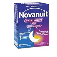 NOVANUIT nuit complète – Mélatonine 1,9 mg, Plantes, Vitamine B6 – Complément Alimentaire – Endormissement rapide, Sommeil continu de qualité, Réduction de la fatigue – 20 comprimés réservé à l’adulte