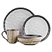Stone Lain Lucy Porcelain 16-Piece Round Dinnerware Set, Beige