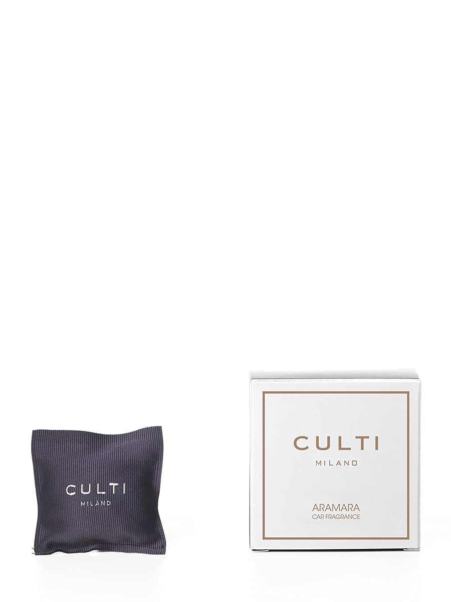 Culti Profumo Auto in Cuscinetto profumato Dimensioni 7X7cm Milano | Fragranza Aramara, all'arancia Amara e bergamotto - Durata 3 Mesi