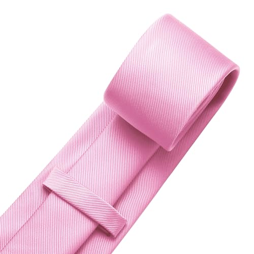 Image of DecTwig Men's Ties Solid Color Formal Neckties 3.15 inch (8CM) Black Ties For Men