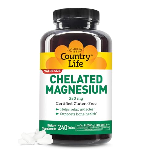Country Life Chelated Magnesium 250 mg 240 Tablets