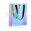Garneck 2 pièces Sac Fourre-tout Transparent Holographique Grand Volume Sac Cabas Clair pour Plage Courses et Sorties #5