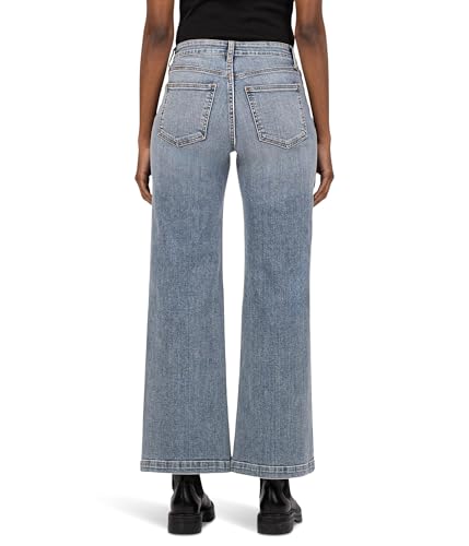KUT from the Kloth Women's Petite Jeans High Rise Wide Leg Regular Hem2