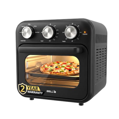 iBELL 16 Litre Air Fryer + Oven |1800W with Rotisserie | 6-in-1 Multifunction | 360° Hot Air Technology| 5 Preset Modes | 2Y Warranty