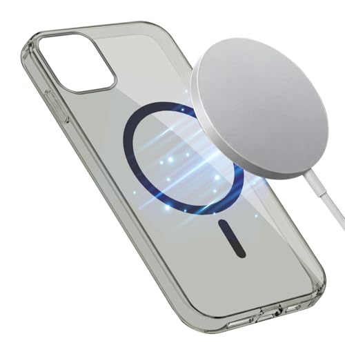 Image of Jkobi Lifetime Anti-Yellow MagSafe Compatible Clear Back Cover Case for Apple iPhone 14 (Sleek Hard Crystal | Shockproof and Camera Protection)