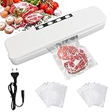 🎁【Lo Que Obtiene】1 x Máquina de sellador de vacío automático, bolsas de vacío 10 x (20x30 cm), tubos de vacío 2 x, 1 x Manual de usuario. 1 cable de alimentación. El cable de alimentación desmontable puede ser reemplazado. ¡No dude en ponerse en contacto con nosotros si cumple con alguna pregunta! Por favor, consulte el manual del usuario cuidadosamente antes de su uso.