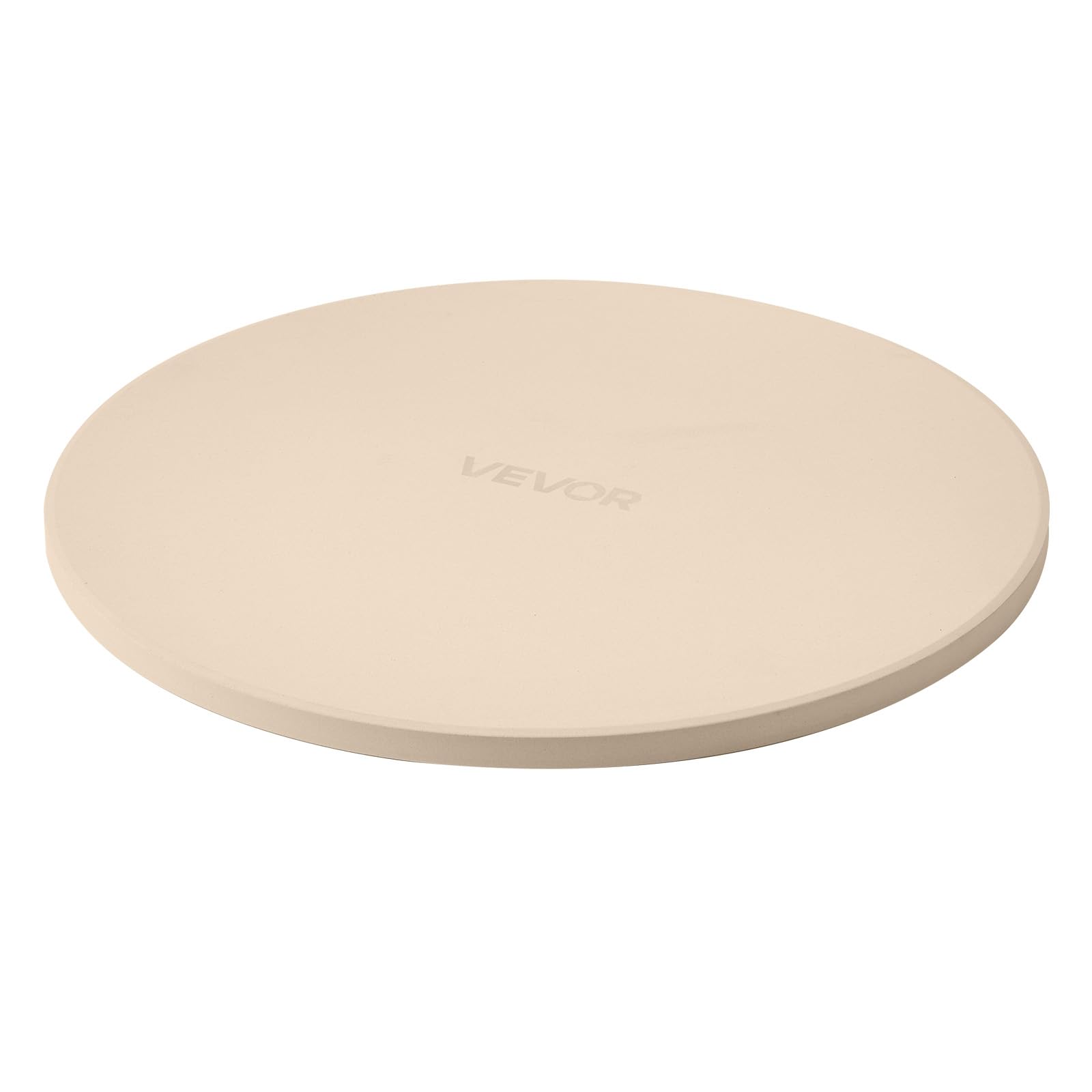 VEVOR Pierre à pizza ronde en cordiérite 38,1 cm, pierre de cuisson extra large avec pelle en aluminium et grattoir PP, résistante à la chaleur, épaisseur 1,7 cm, pour four, cuisson du pain, barbecue