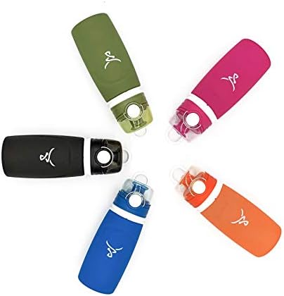 Viking Bottles Collapsible Water Bottle, BPA-Free Leakproof Silicone, 500ml Roll-up | Foldable Non-Toxic | Eco-Friendly |Hygienic Lid | Kids Sports Running Gym Yoga Travel Cycling Outdoors