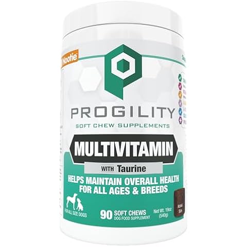 Nootie Progility Multvitamin for Dogs, Multivitamin Supplement for Dogs with Taurine, 90 Soft Chews per Container Cover