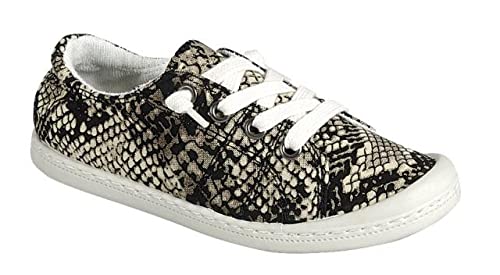 Forever Link Women's Classic Slip-On Comfort Fashion Sneaker (10 M Us, Snake) #TOP1
