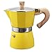 ALOMIN Portable Home Office Aluminium Maka Espresso Machine Machine Piec 3 kubki coffee pot (Color : Yellow)
