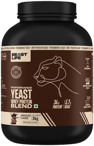 BeastLife Performance Yeast Whey Blend | 34g Protein | 5.7g BCAA | 2Kg ...