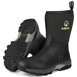 Kalkal Rubber Boots for Men, Waterproof Mid...