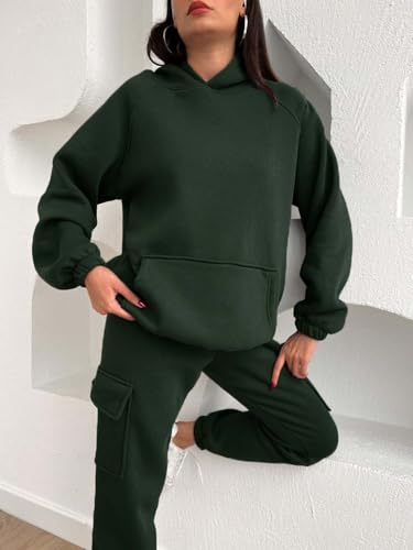 Image of KOTTY Women's Fleece Tracksuit | Comfortable Winter Coordset with Joggers & Hoodie | Soft Workout Wear for Walking, Trekking & Gym