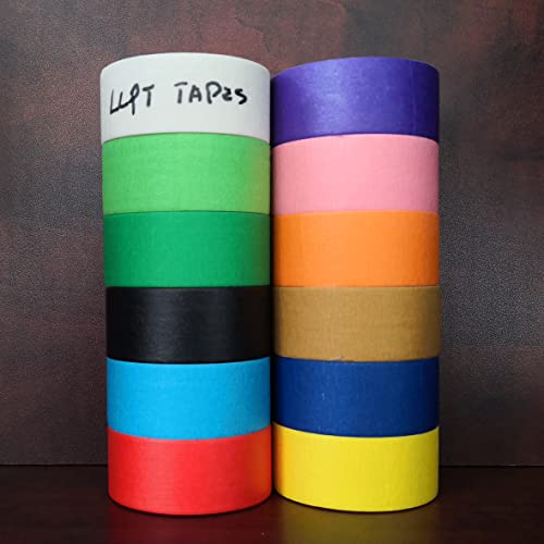Llpt Colored Masking Tape 12 Rolls Colorful Craft Tape Total 552 Feet X 3/4" Vibrant Rainbow Colors Painters Tape For Decorative Arts Crafts Paint Color Coding Labeling (Pt1912) #TOP7