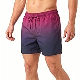 RIPT Essentials Bañador para hombre Shorts de Baño con Protección Solar UV 50 de Secado Rápido, Tinte por inmersión rosa, L