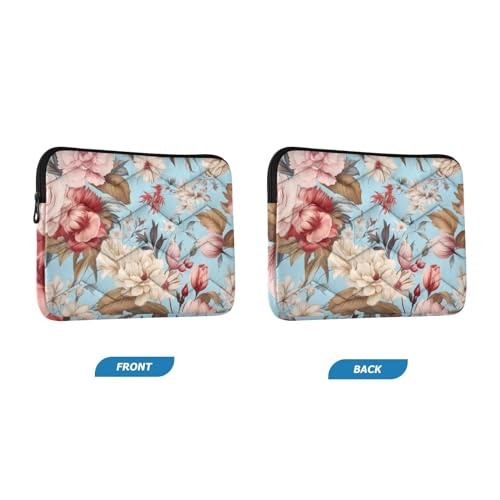 Funda para portátil 13-14 pulgadas con diseño floral rojo y rosa miniatura 2