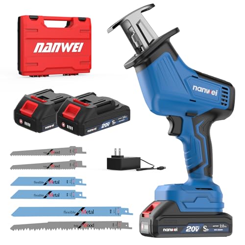NANWEI 充電式レシプロソー マキタ18Vバッテリー対応 電動ノコギリ...