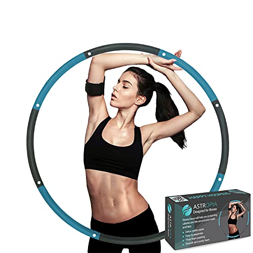 Hula Hoops for Adults Weight loss - 8 Sections Detachable Weighted Hoola Hoop - Portable Smooth & Soft Padding Hula Hoops for Exercise - 2lb Weighted Professional Hoola Hoop for Body Shaping