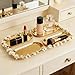 Oungy 6 Pack Gold Tray Inch Stainless Steel Oval Jewelry Dish Gold Serving Trays Perfume Trays Towel Gold Trays for Decor Vanity Dresser Counter Bathroom