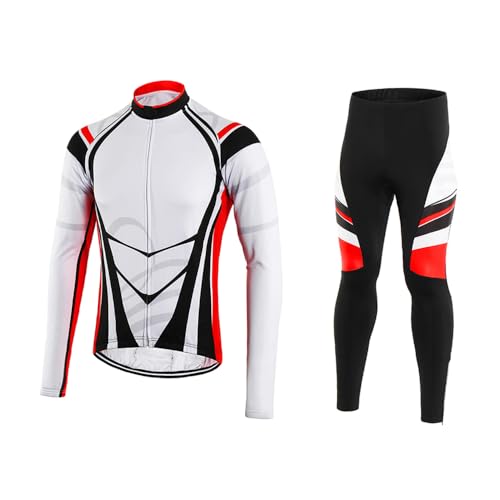image for Lixada Men's Cycling Jersey Suit Winter Thermal Fleece Long Sleeve MTB