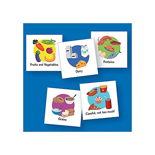Fun Express Magnetic Graphics - Food Groups Educational Learning Kids Tool - Interactive Classroom Activity Teaching Nutrition Healthy Eating - Colorful Food Illustrations Visual Learning - 5 Pieces