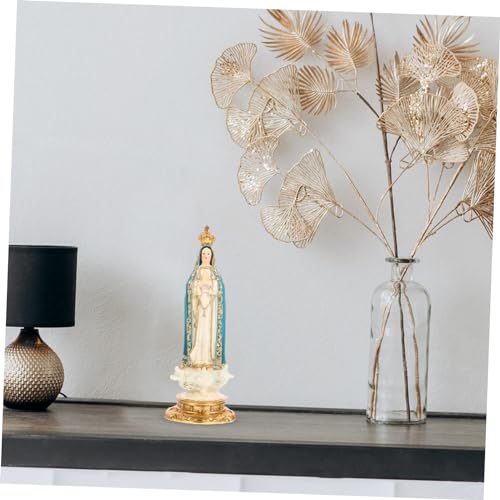 Virgen María Estatua Decoración de Escritorio en Resina