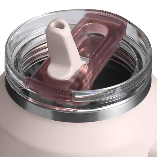 Image of Stanley Quencher ProTour Flip Straw Tumbler with Leakproof Lid 64 oz | Built-In Straw & Handle | Cupholder Compatible for Travel | Insulated Stainless Steel Cup | BPA-Free | Rose Quartz Fade