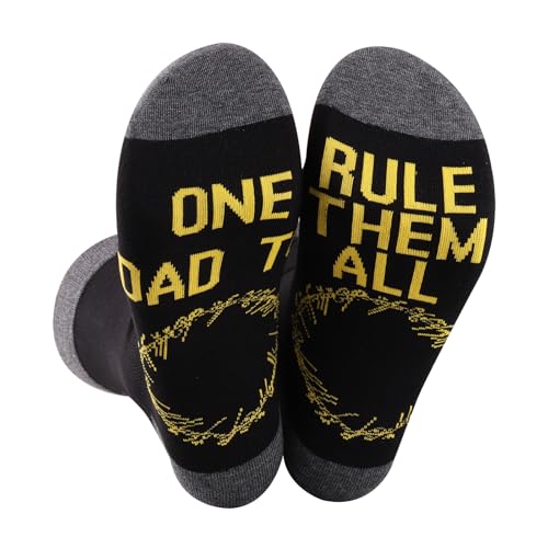 JNIAP Fantasy Movie Socks Fantasy Book Lover Gift One Dad To Rule Them All Gifts (ONE DAD socks)