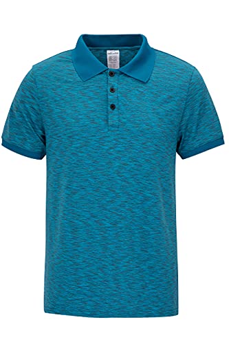 Webetop Golf Polo Shirts for Men, Men's Quick Dry Fit Stretch Short-Sleeve Sport Tennis Shirt Green, Large
