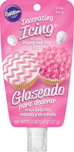 Wilton Icing Pouch with Tips, 8-Ounce, Pink