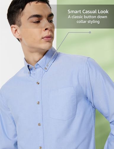 Image of Symbol Premium Men Stylish Solid All Day Fresh Buttondown Casual Shirt - Regular Fit | Plain | Full Sleeve | Cotton Semi Formal Wear (Available in Plus Size & Combo Pack)