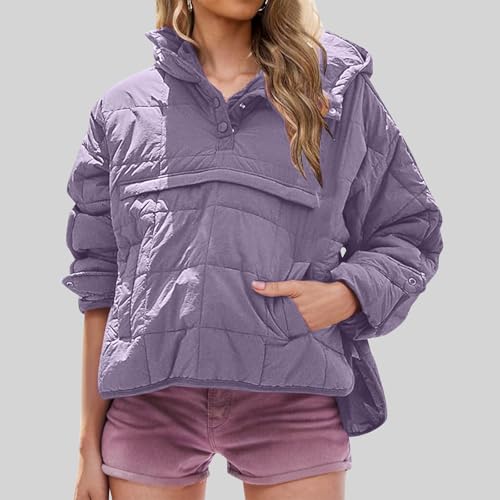 Women's Oversized Hooded Puffer Jacket 2025 Quilted Jackets for Women Lightweight Winter Warm Padded Hoodies Coat2