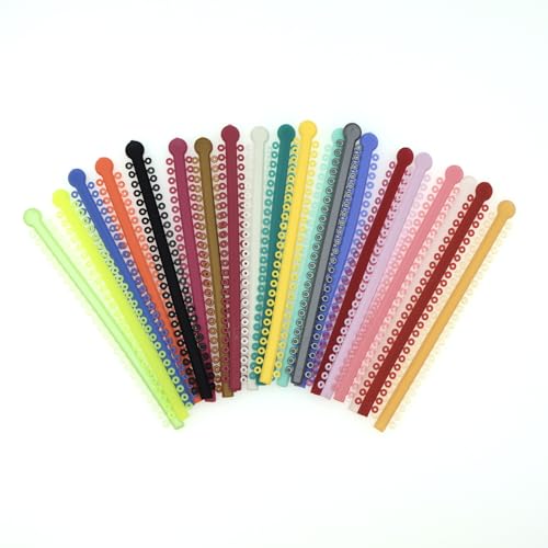 Image of 1000 Ties Orthodontics Dental Ligature Ties Elastic Mixed Color Bands for Brackets Braces Orthodontics Treatment