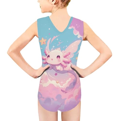 Image of Girls Swimsuits Size 3-14 Kids Summer Sleeveless One Piece Bathing Suit Beach V-Neck