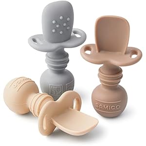 Silicone Baby Spoons Self Feeding S...