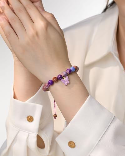 Natural Stone Beautiful Butterfly Bracelet, Preschool Kindergarten 5th 8th Graduation Back to School Gifts for Daughter Granddaughter3