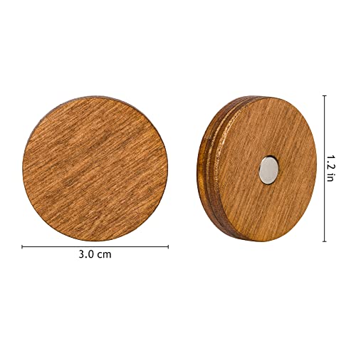 Wooden Refrigerator Magnets, Decorative Magnets, Office Magnets, Round Fridge Magnets. Brown Medium Size #TOP1